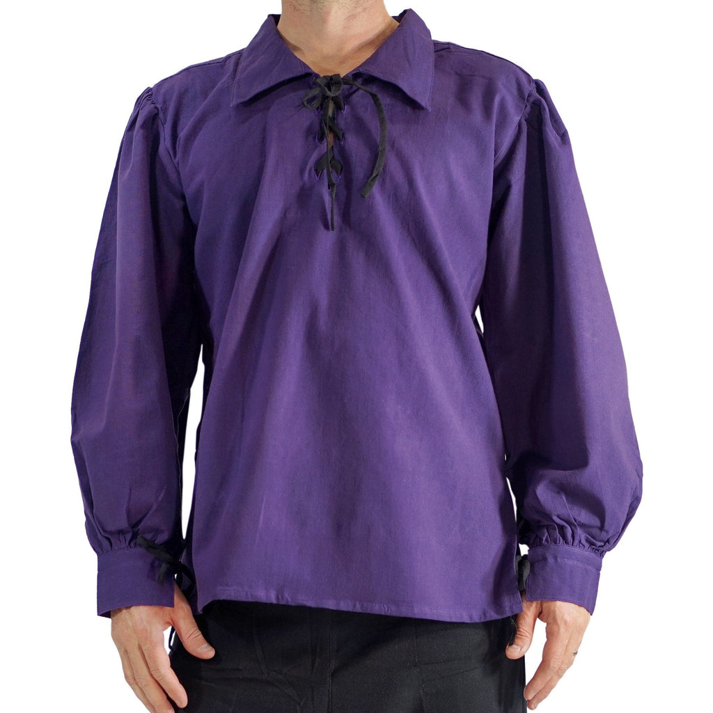 'Merchant' Renaissance Pirate Shirt - Purple – Zootzu Garb