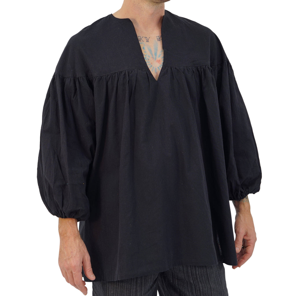 'Poet' Medieval Shirt, Renaissance Period Shirt - Black – Zootzu Garb