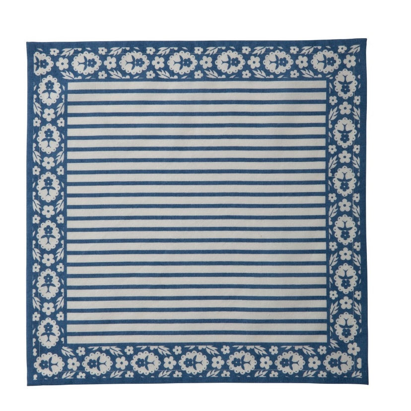 Indigo Petite Stripe Placemat, Set of 4