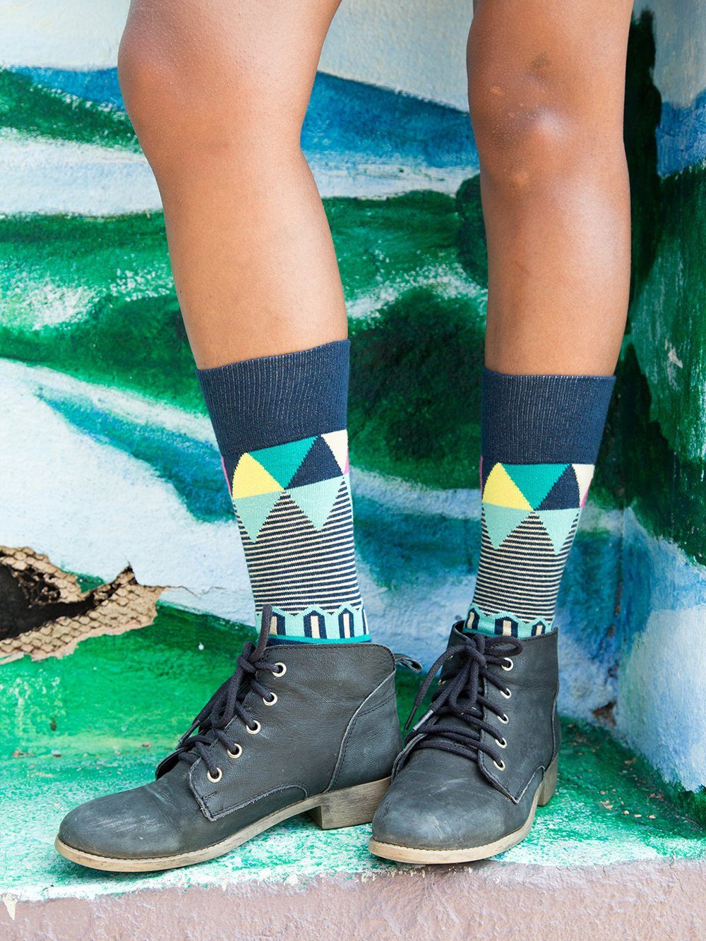 Ringmaster Socks - Teal | Crazy Fun Socks | Sock Club Store