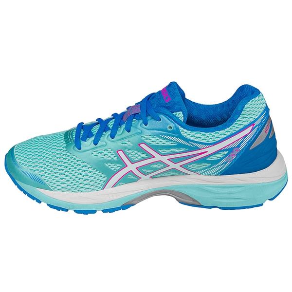 Women's in Aqua Splash/White/Pink Glow Asics found at Shoes