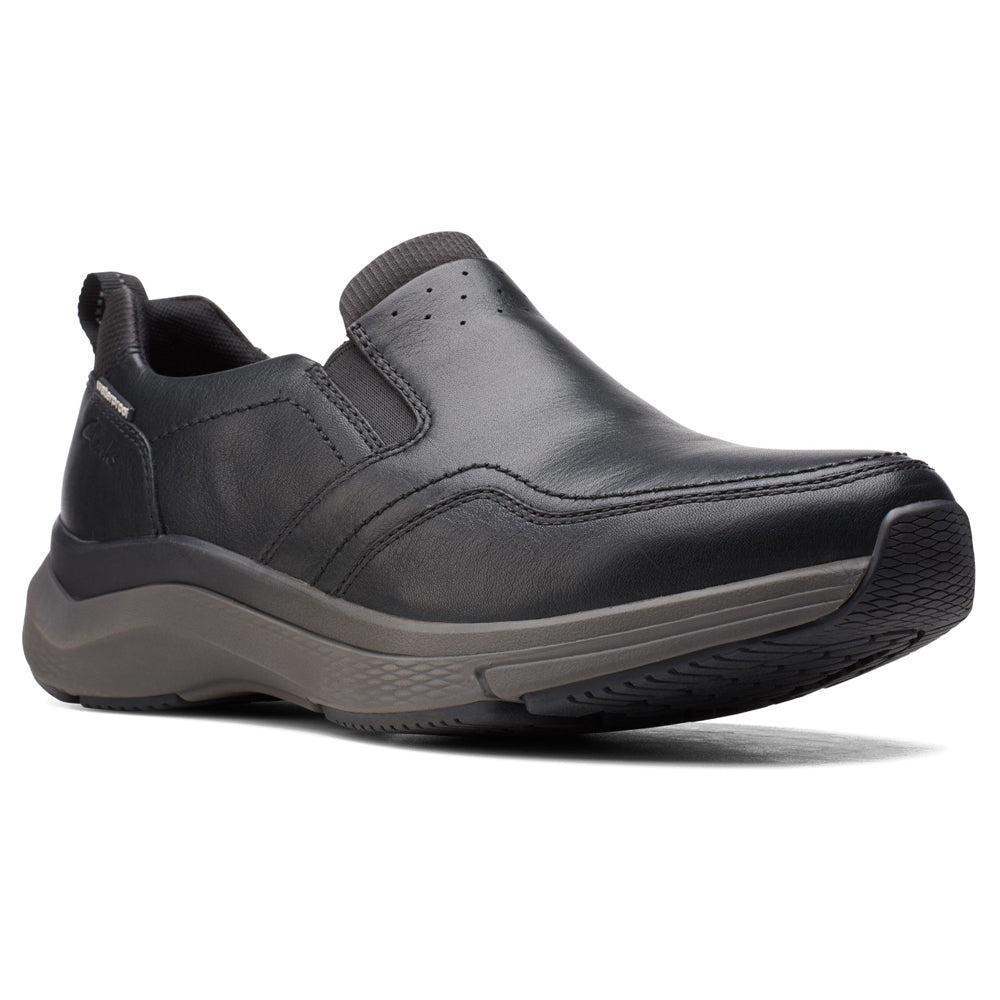 Clarks Wave2.0 Edge Black Leather at Mar-Lou Shoes