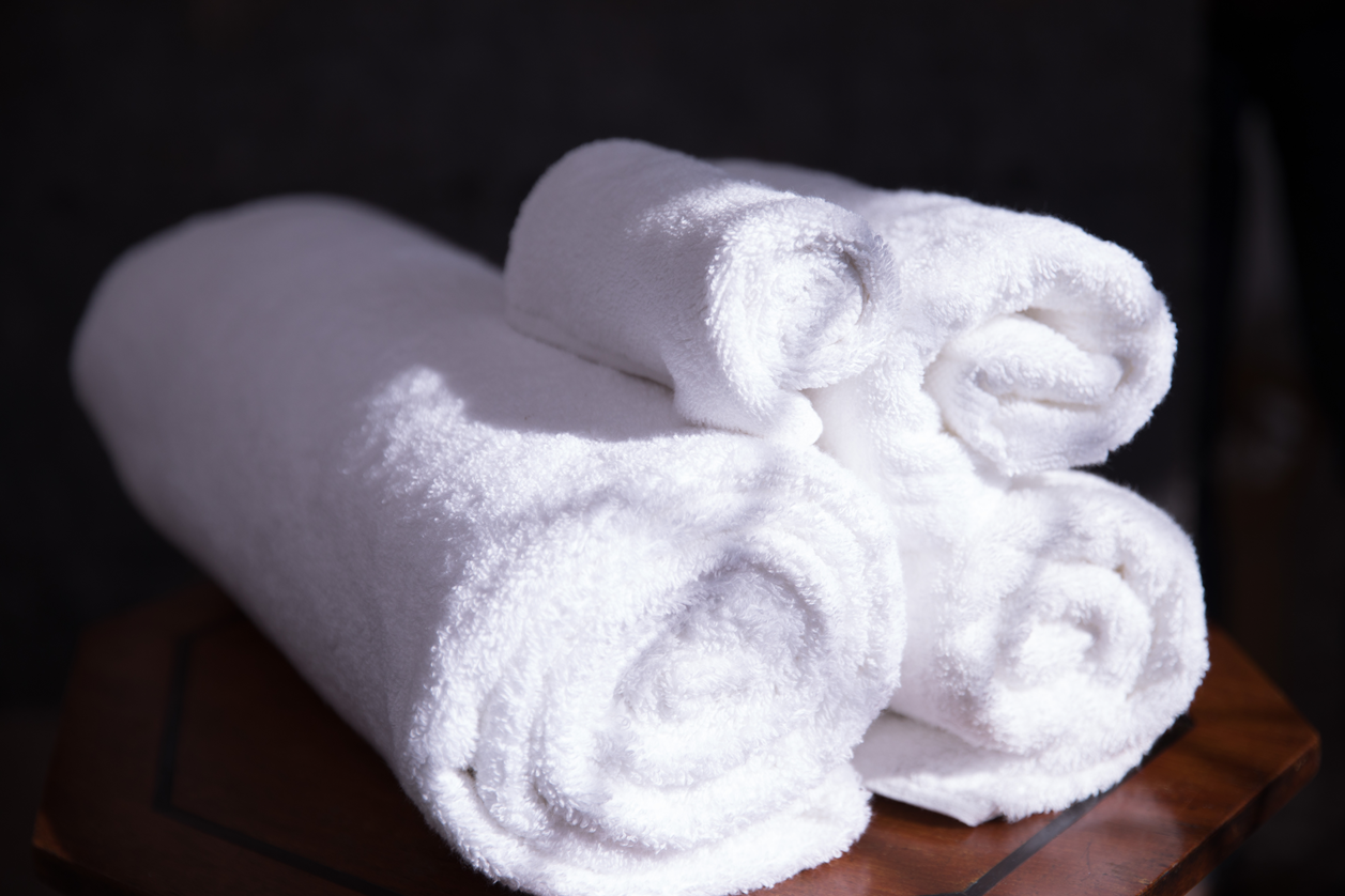 Luxury organic hotel towels