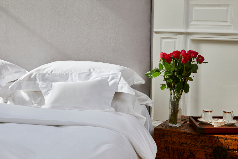 Organic cotton bed linen for Valentine's Day present, ethical present for Valentine’s Day