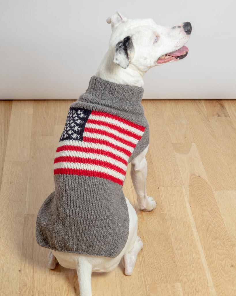 Chilly Dog American Flag Dog Sweater