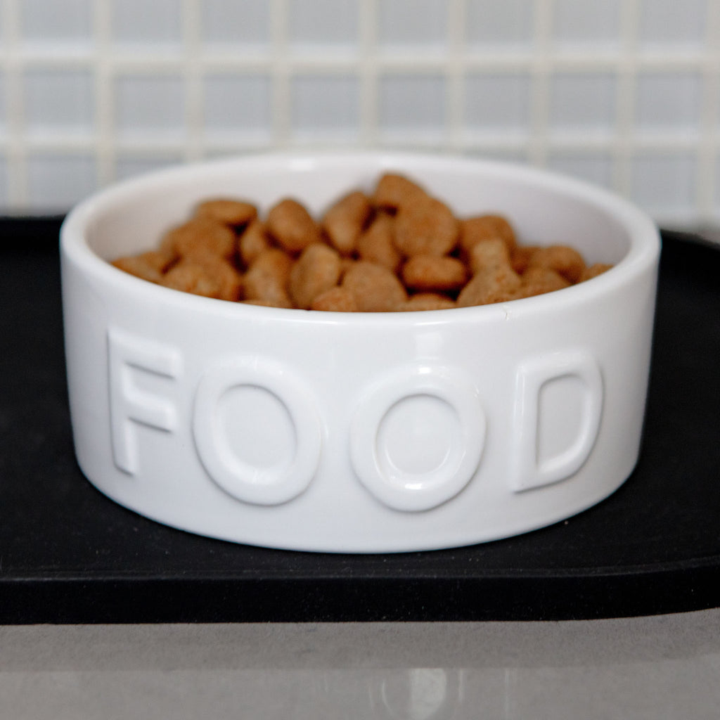 Yamazaki Tower Pet Food Bowl - White