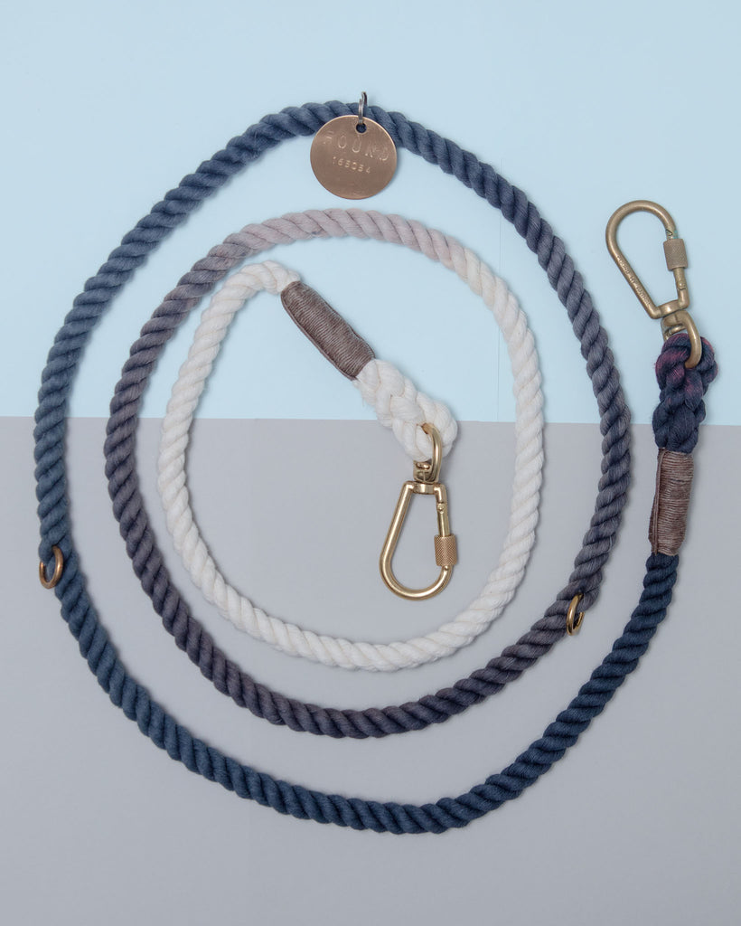 grey rope dog lead