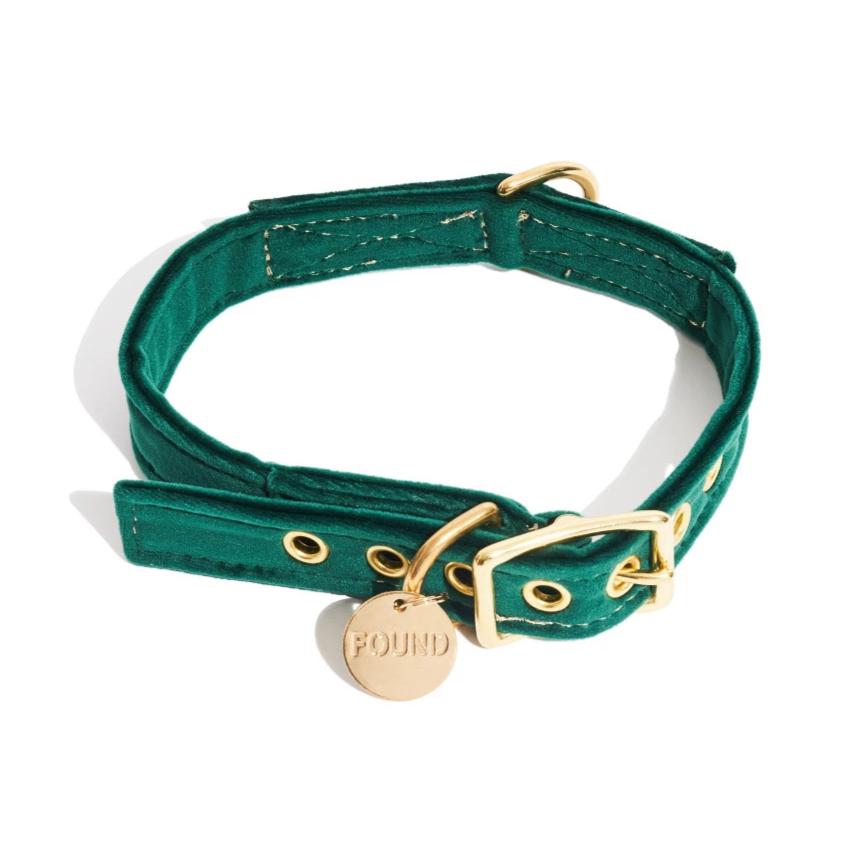 FOUND MY ANIMAL | Velvet Collar in Emerald Green (FINAL SALE) | DOG & CO.