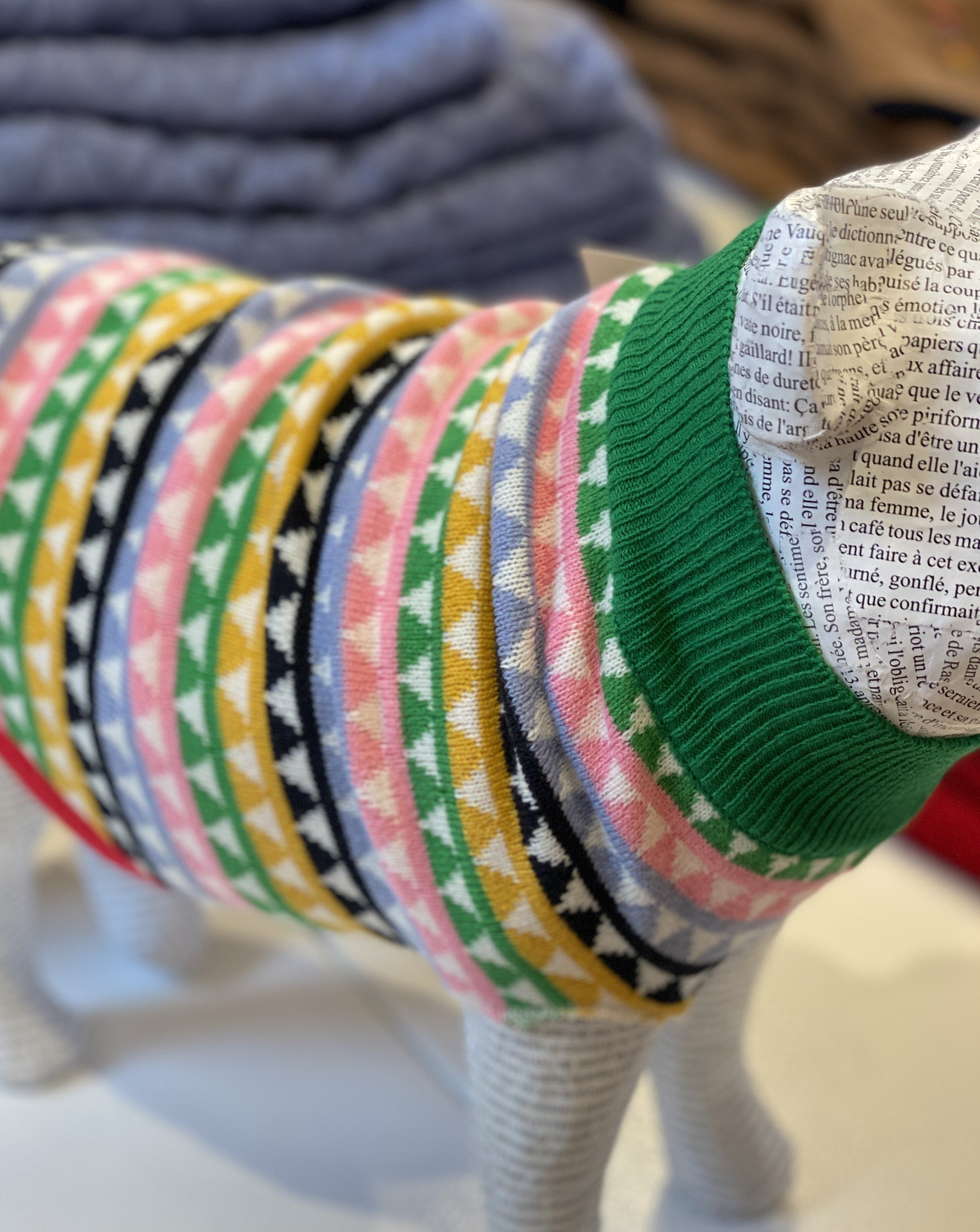 Mosaic Knit Dog Sweater