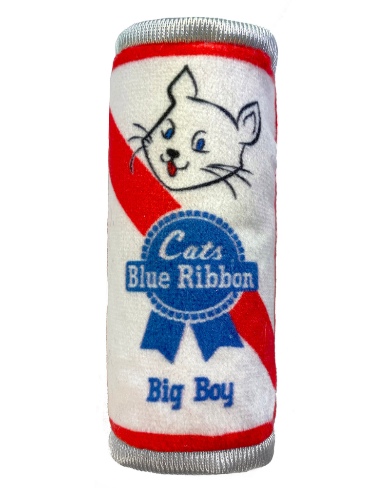 Blue Ribbon Crinkle Plush Cat Toy w/ Catnip