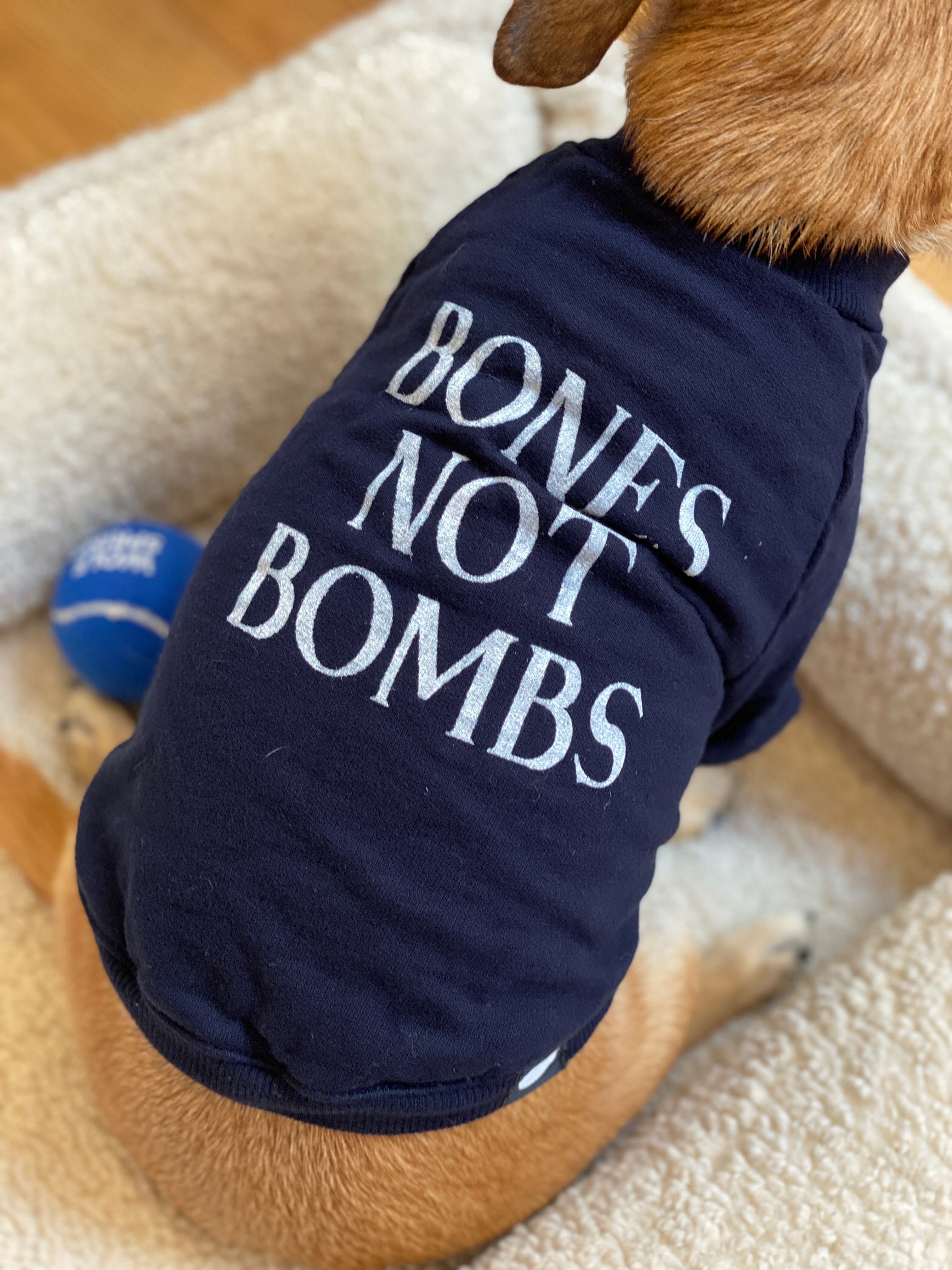 Cut-Sleeve  Bones Not Bombs  T-Shirt (Made in the USA)