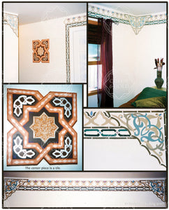 Color Gold Custom Painting Moroccan Bedroom