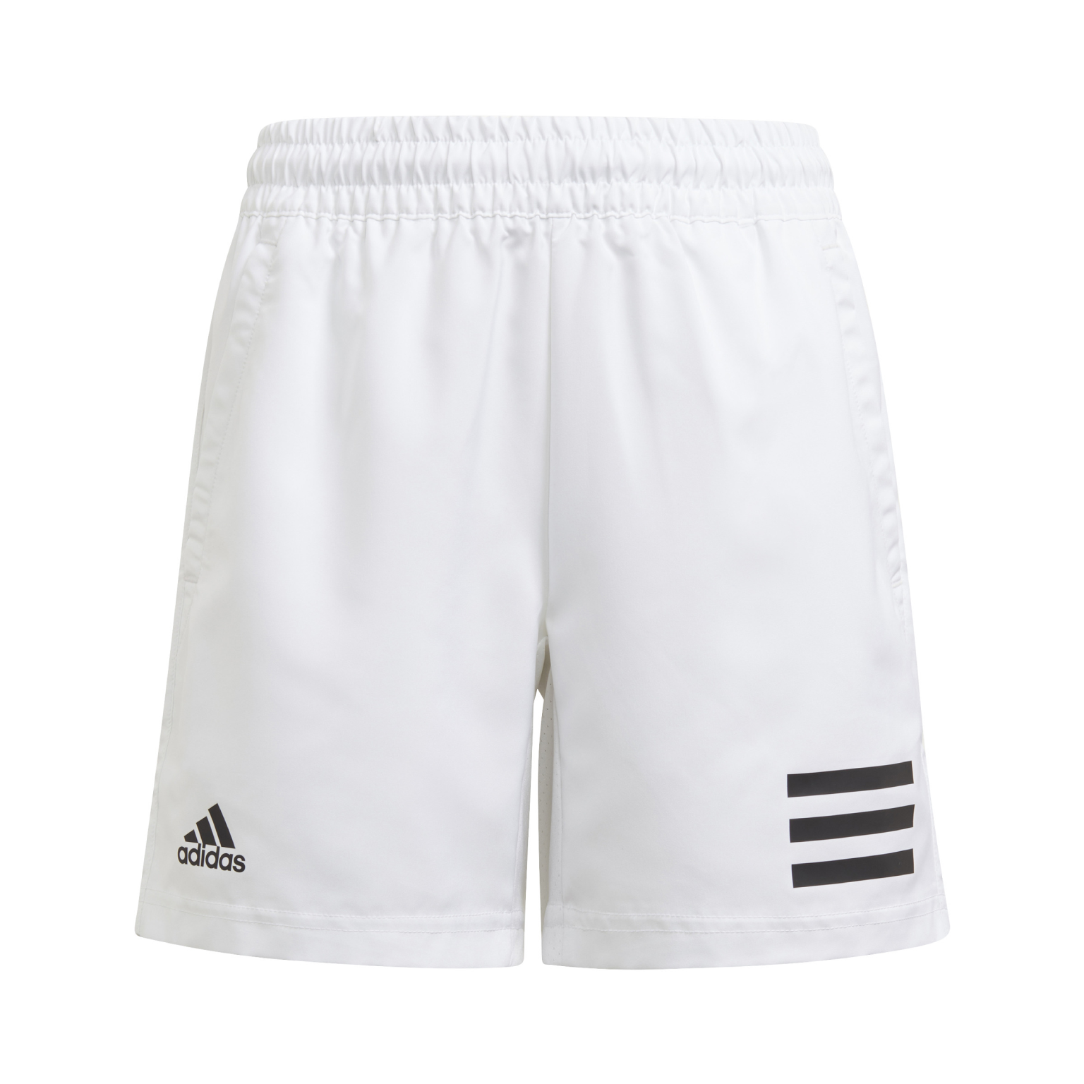 Adidas Boys Club 3 Stripe White Tennis Short