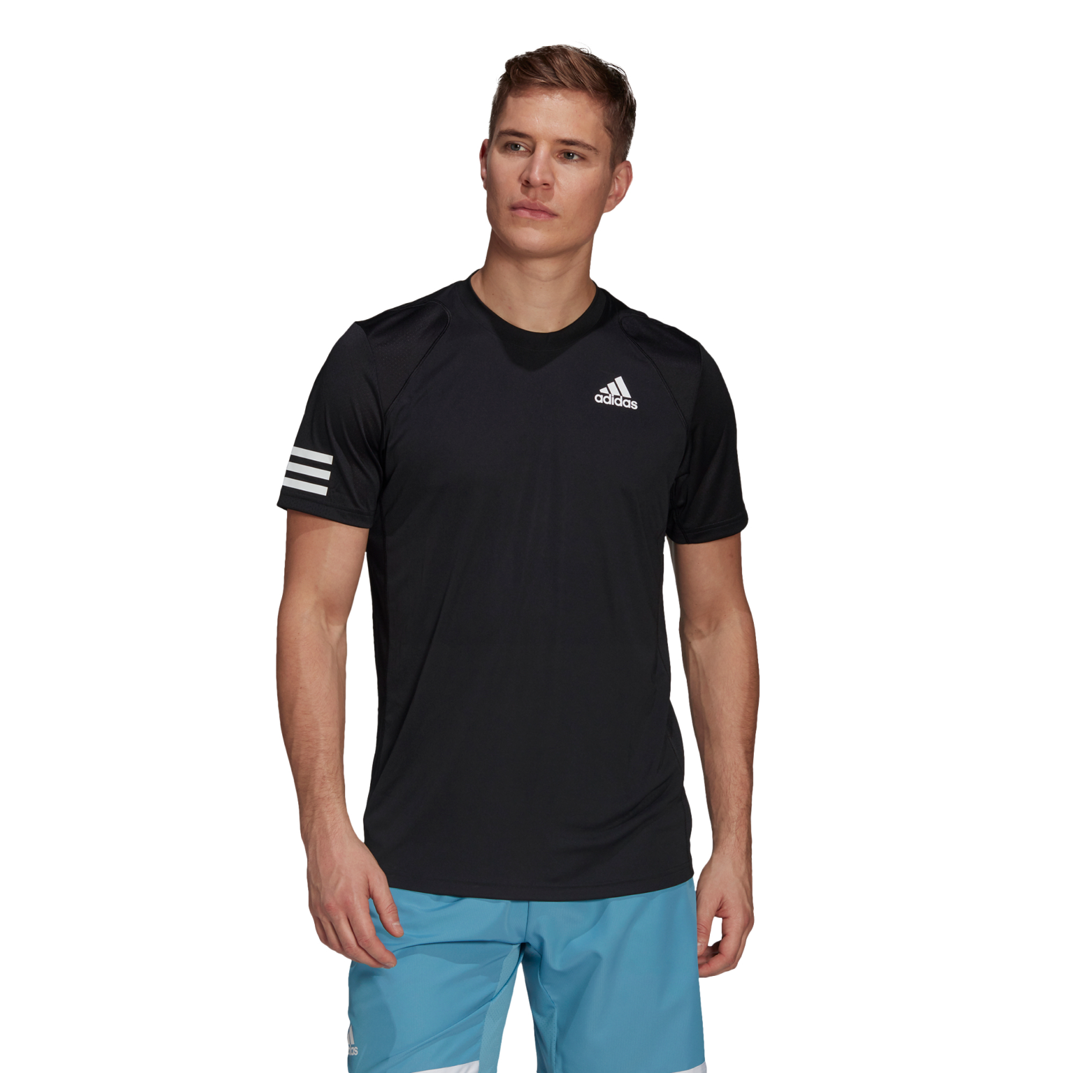 Adidas Mens Club 3 Stripe Tee