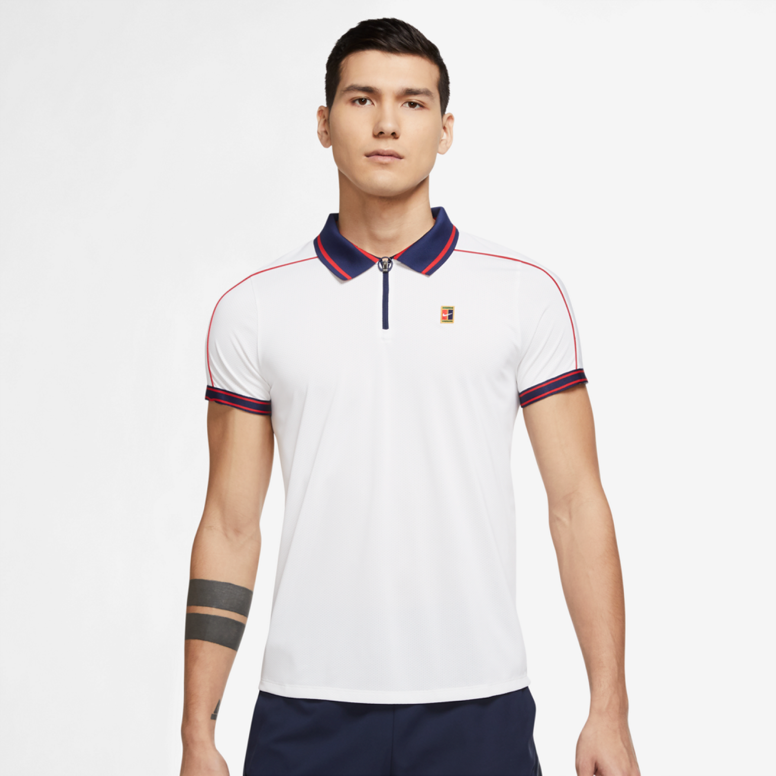 Nike Men's Dri-FIT Advantage Slam Polo (Obsidian/White)