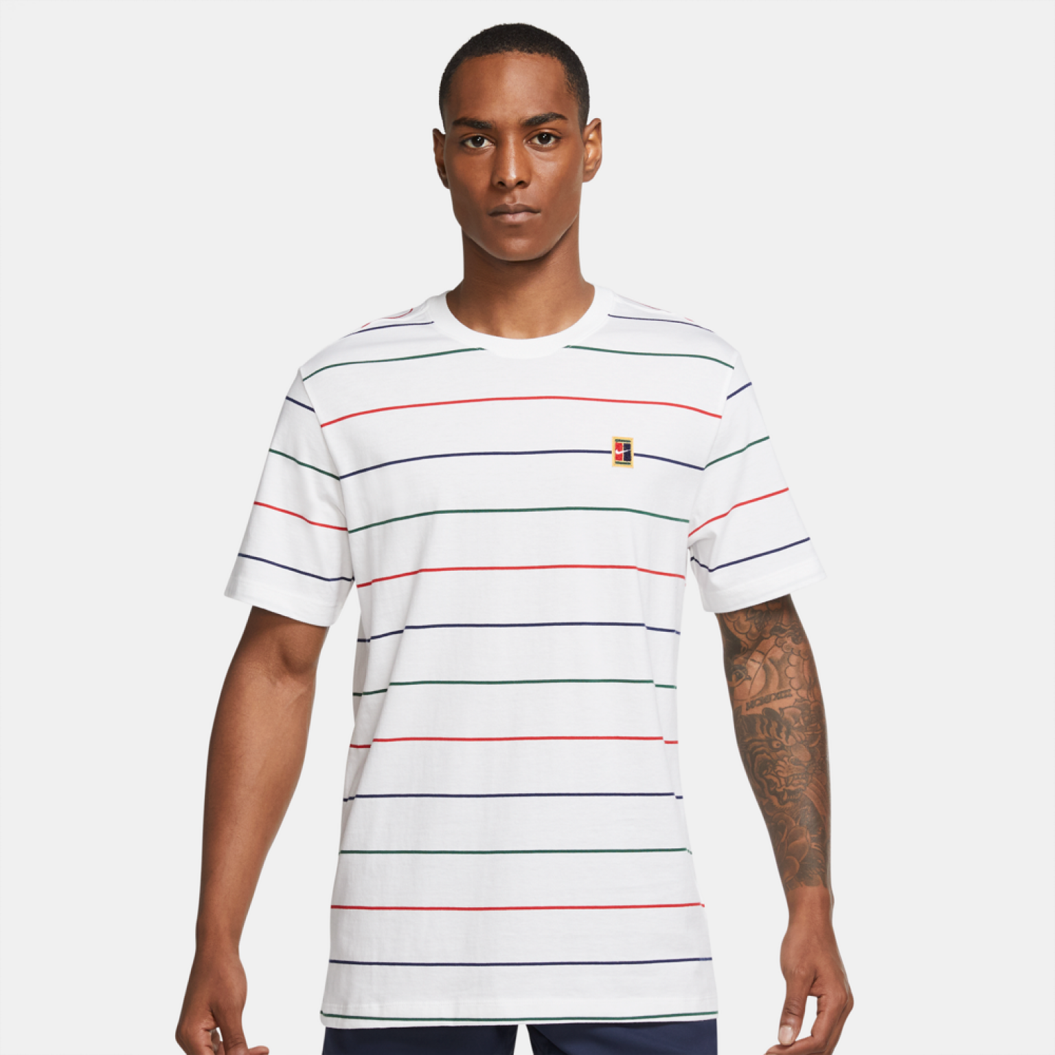 Nike Court EMB Mens Stripes Tee