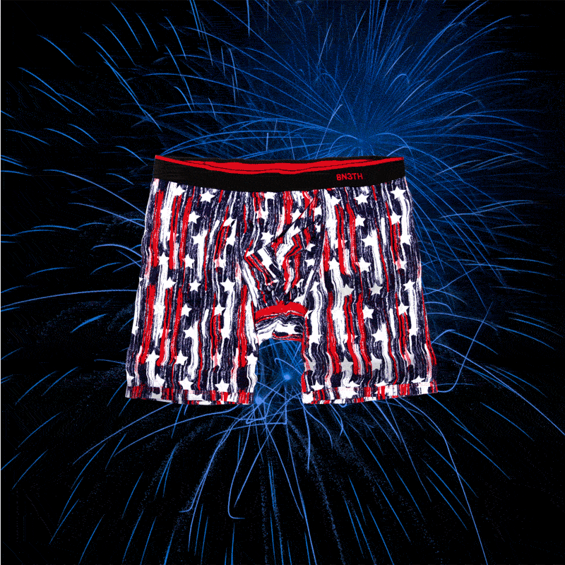 Happy Independence Day! Celebrate the 4th of July in BN3TH's latest Classic Boxer Brief print, 'PAINTRIOTIC'.