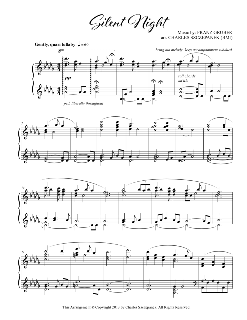 silent-night-sheet-music-for-solo-piano-charles-szczepanek