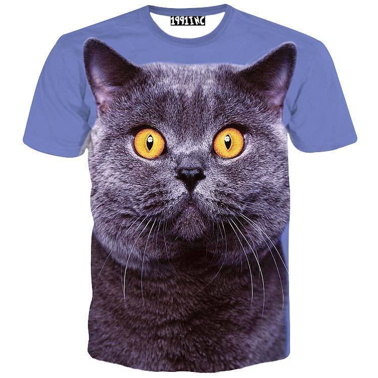 Grey British Shorthair Kitty Cat Print Graphic T-Shirt – DOTOLY