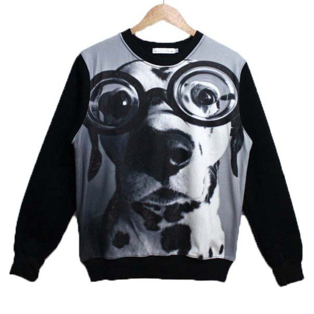dog print sweater