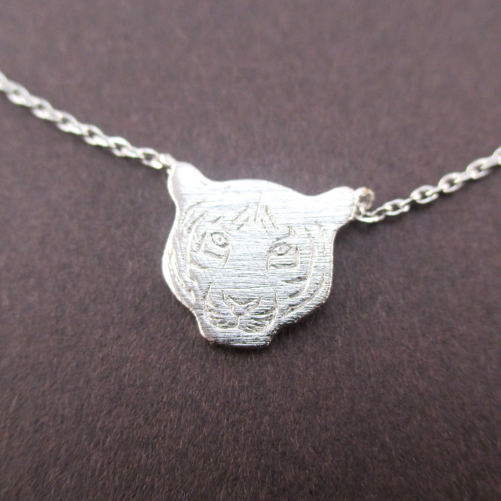 Bengal Siberian Tiger Face Shaped Animal Themed Pendant Necklace – DOTOLY