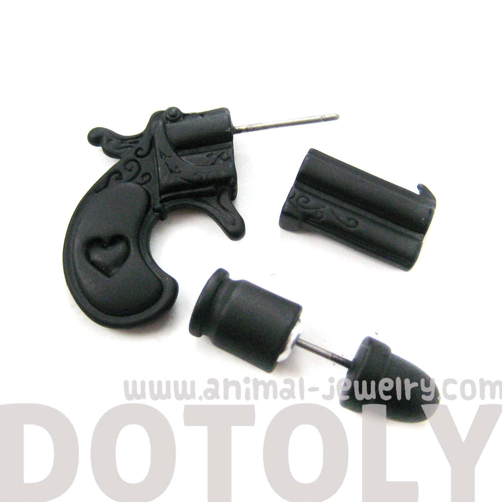 Gun Pistol and Bullet Shaped Faux Plug 