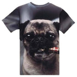 Pug Smoking a Cigar Animal Meme Graphic Print T-Shirt – DOTOLY