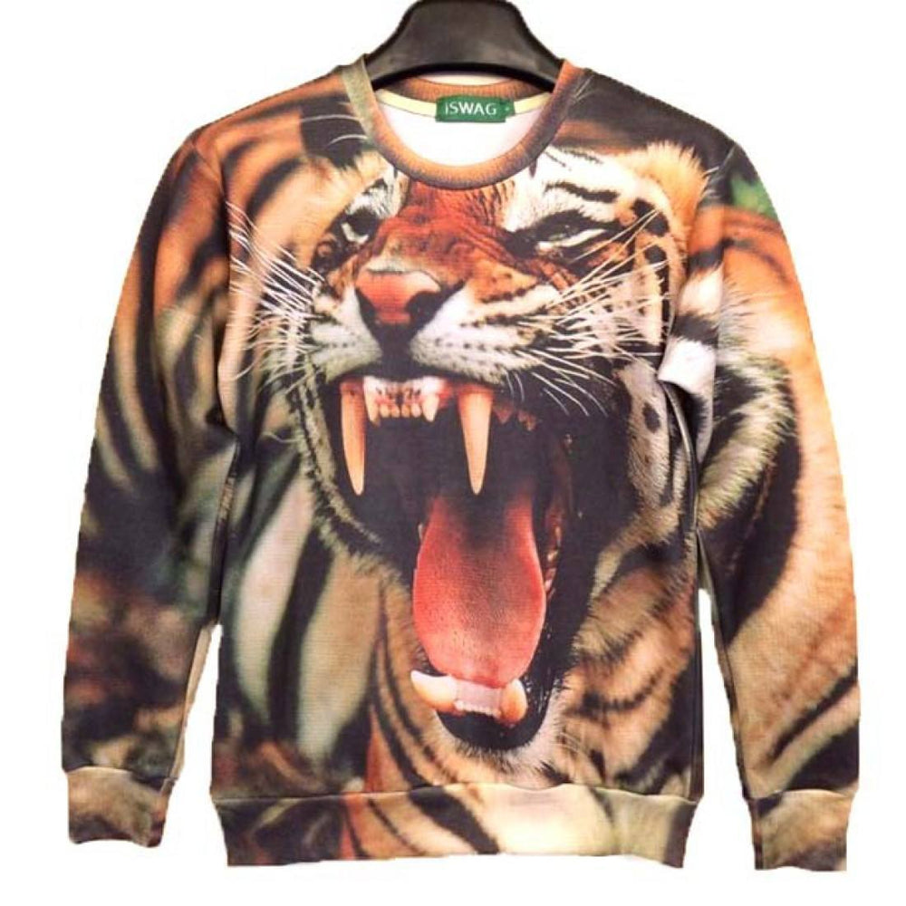 sweater with tiger face