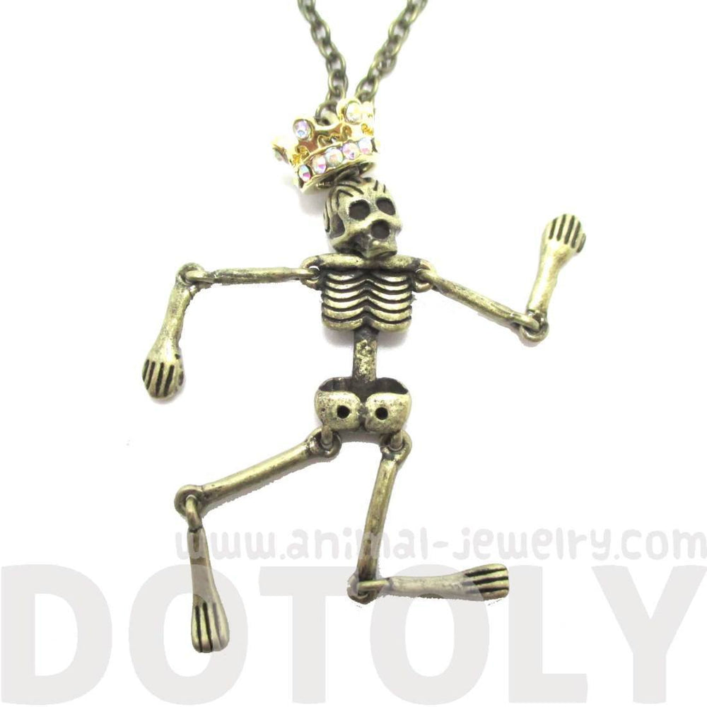 Brass Human Skeleton Bones Shaped Pendant Necklace – DOTOLY