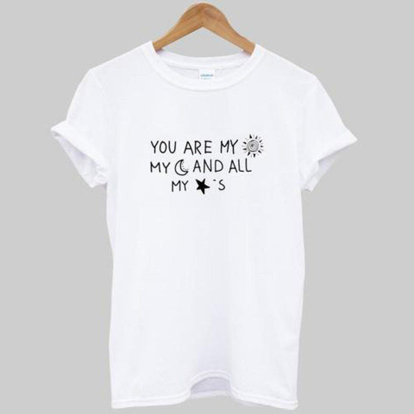 You Are My Sun My Moon and All My Stars Quote Crop Top Graphic Tee – DOTOLY