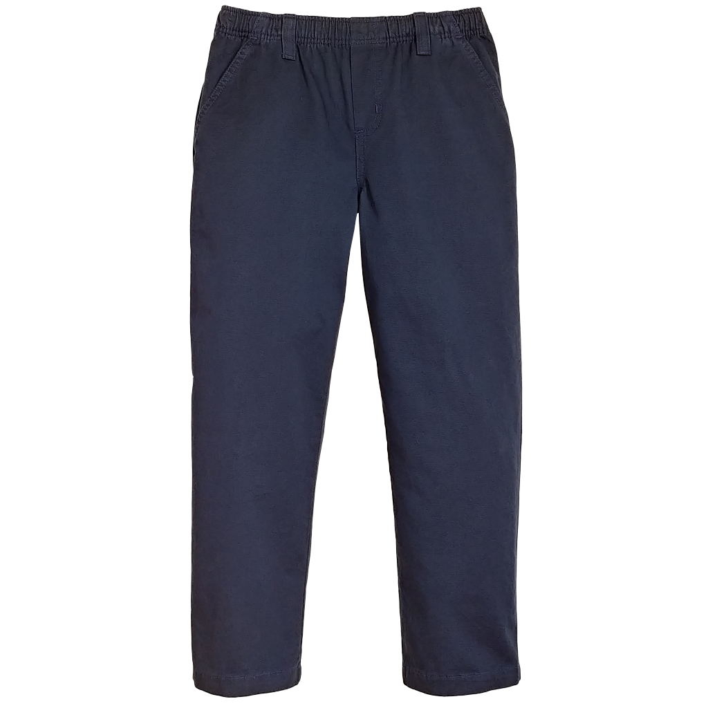 Boys Husky Navy Twill Pants Full Elastic -School Uniform – HuskyFashions