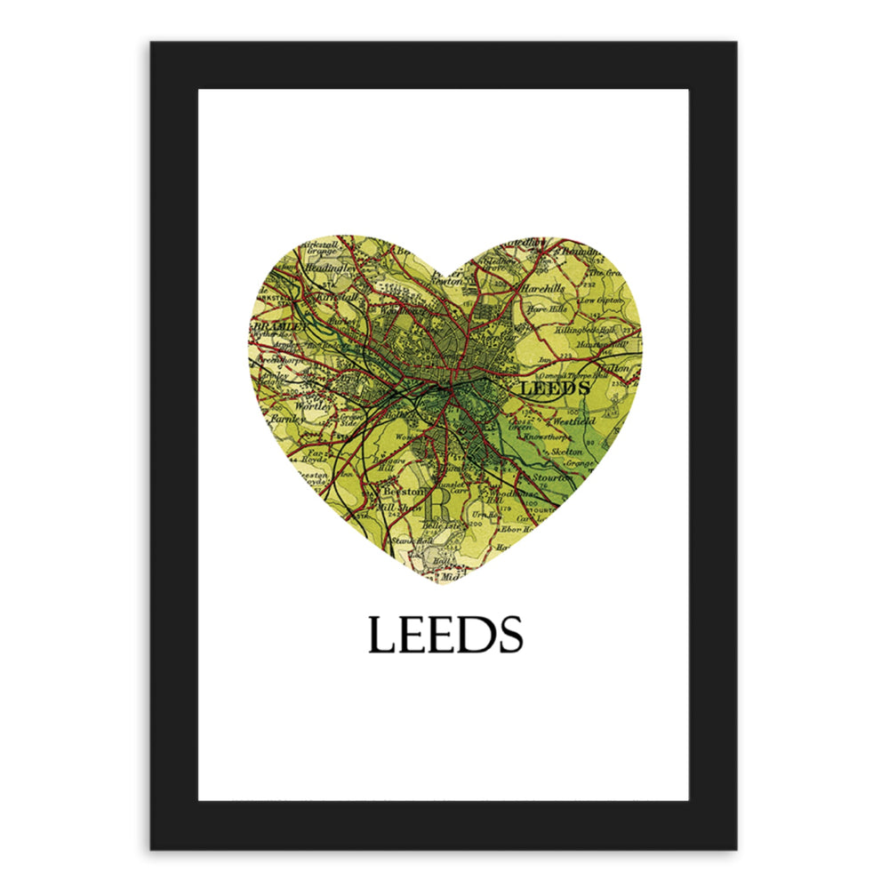 Love Leeds Map Print - The Great Yorkshire Shop