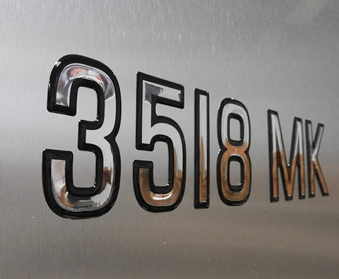 Domed Numbers Domed Lettering Chrome Center