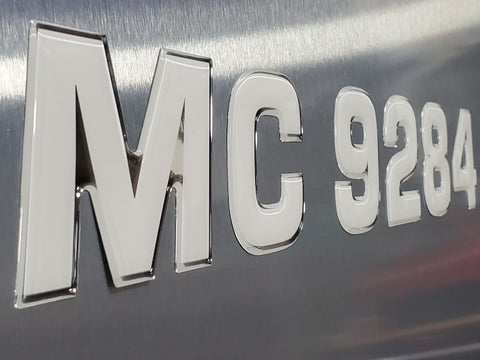 Malibu Boat Registration Domed Numbers 