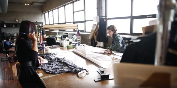 Patternmaking room, garment pattern makers in Cydney Mar's Fashion Studio