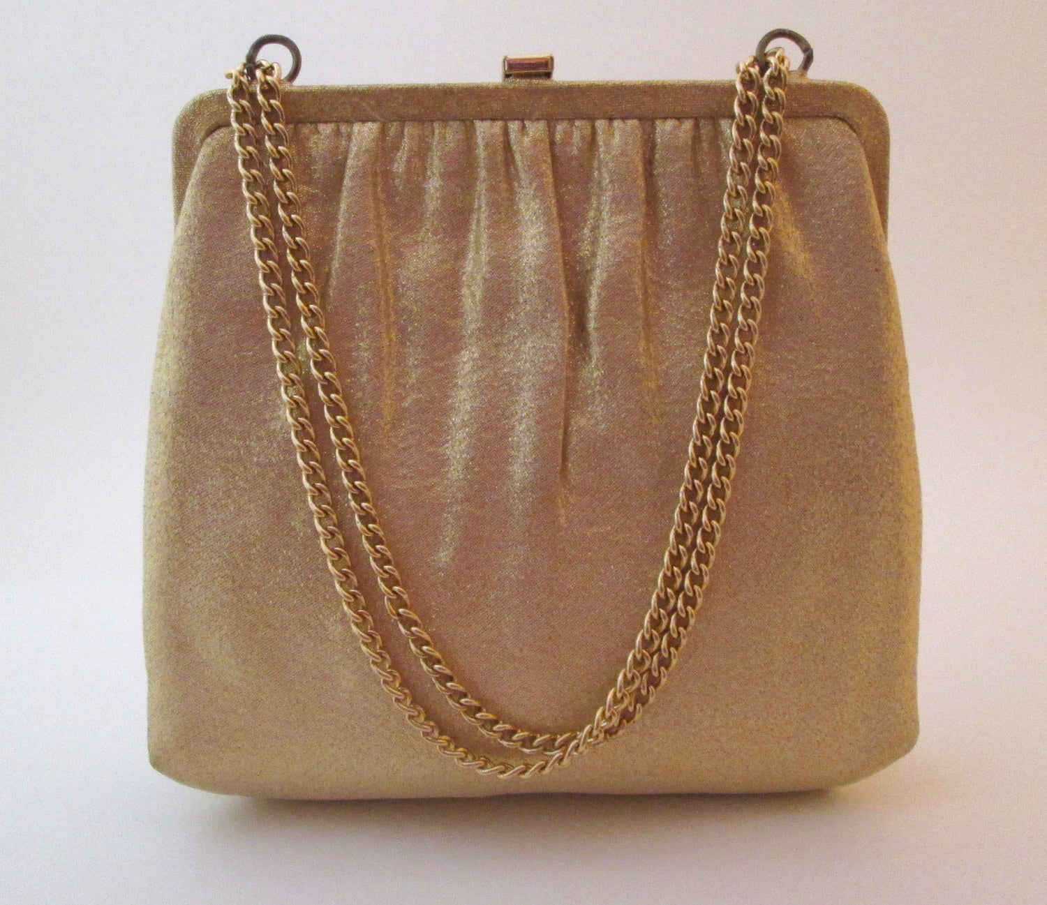 gold lame purse