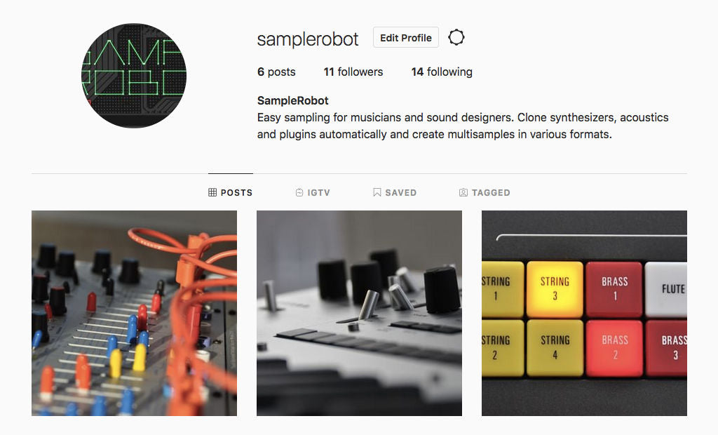 SampleRobot now on Instagram