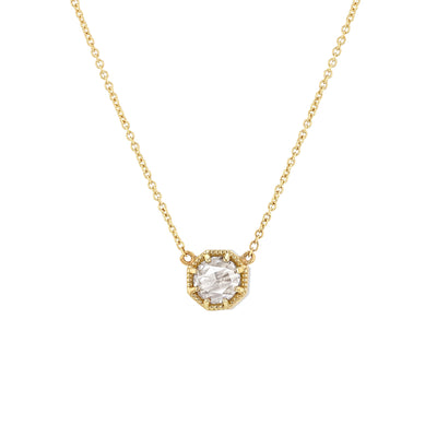 Crown Bezel Diamond Necklace – GRACE LEE