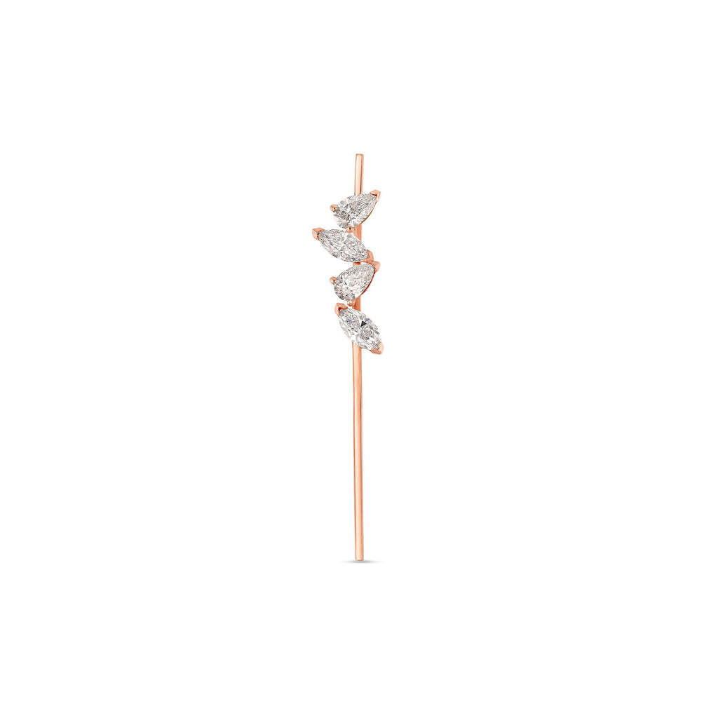 Linear Diamond Cluster Earring - 50mm– GRACE LEE