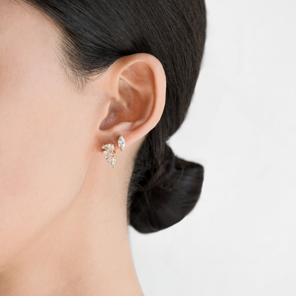 Triple Pear Stud Earring– GRACE LEE