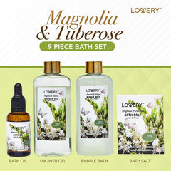 Magnolia and Tuberose Spa nine peice Bath and Body Set