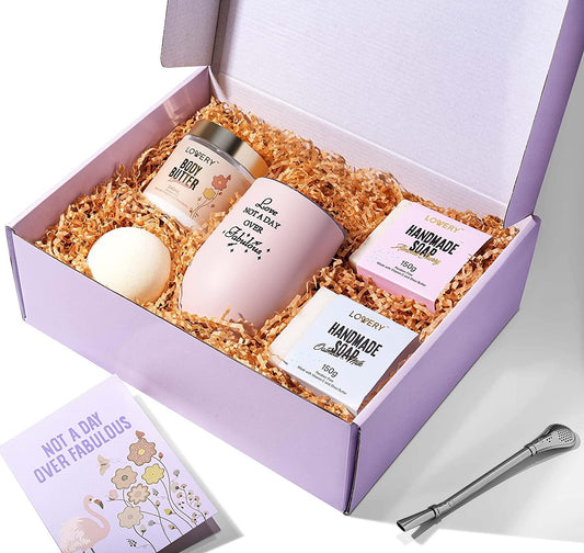 Monsuri Self Care Gift Basket for Mom: New Mommy Care Package Pampering Gift Set with Bath Accessories and Natural Skincare Products. Our Spa Day Kit