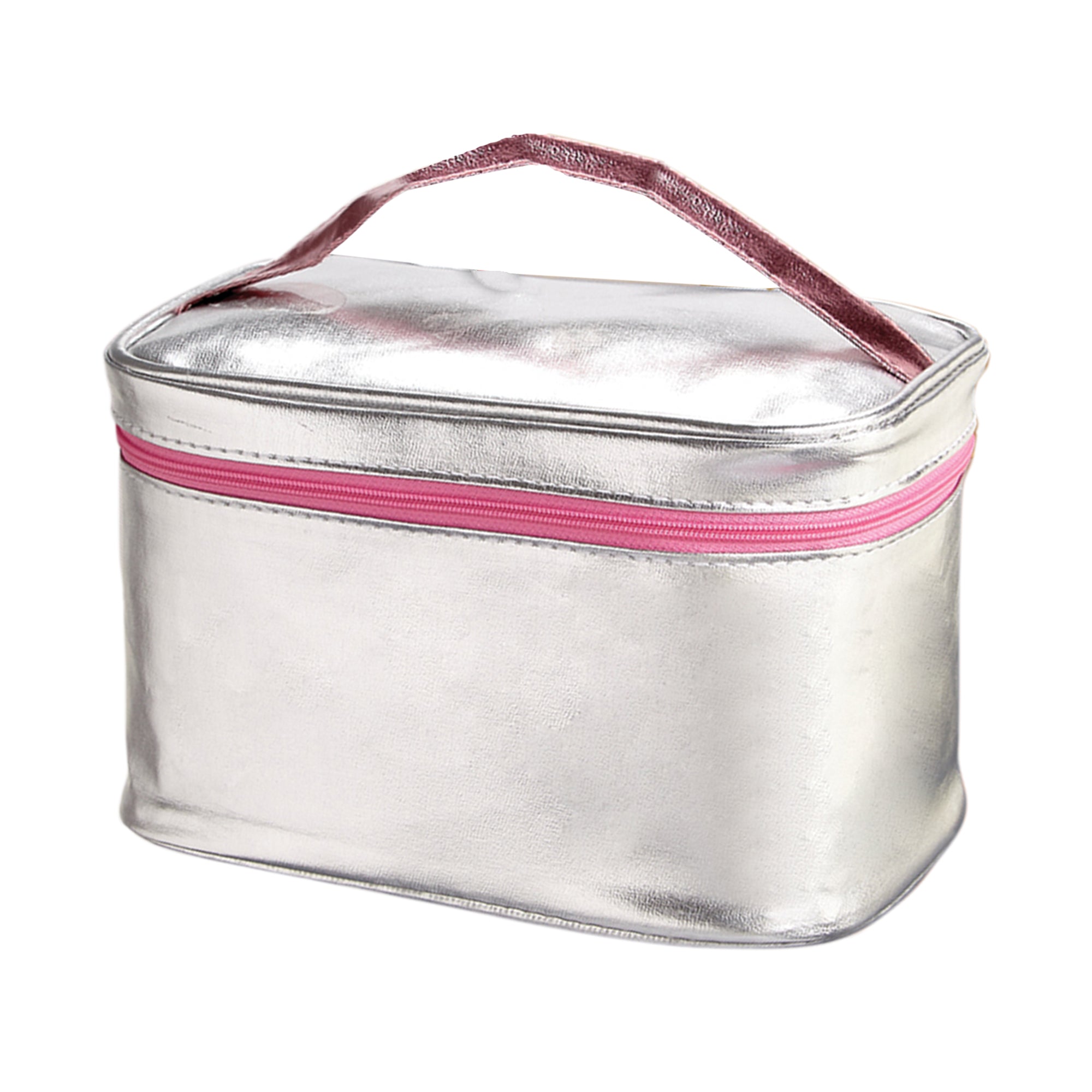 Silver Cherry Blossom Oilcloth Combination Set - Mini Cosmetic Bag & Small  Pouch