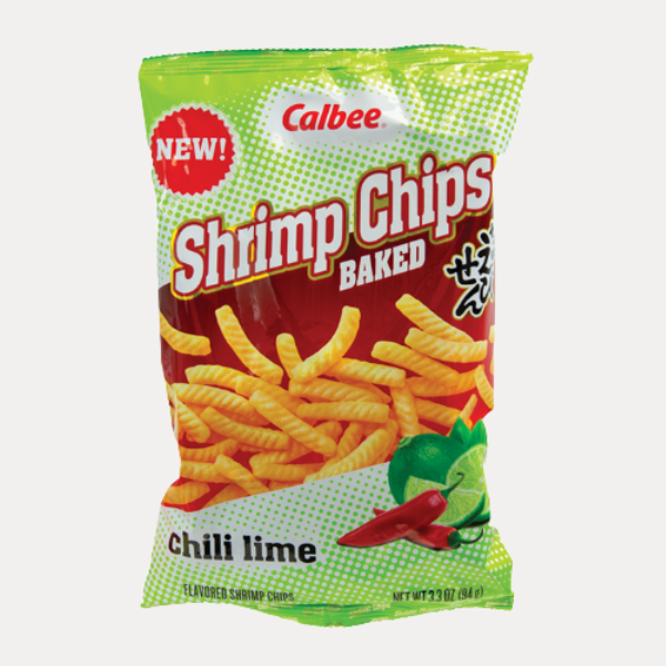 Snack tom nuong vi chanh ot - CALBEE CHILI LIME SHRMP CHIP 3.3OZ