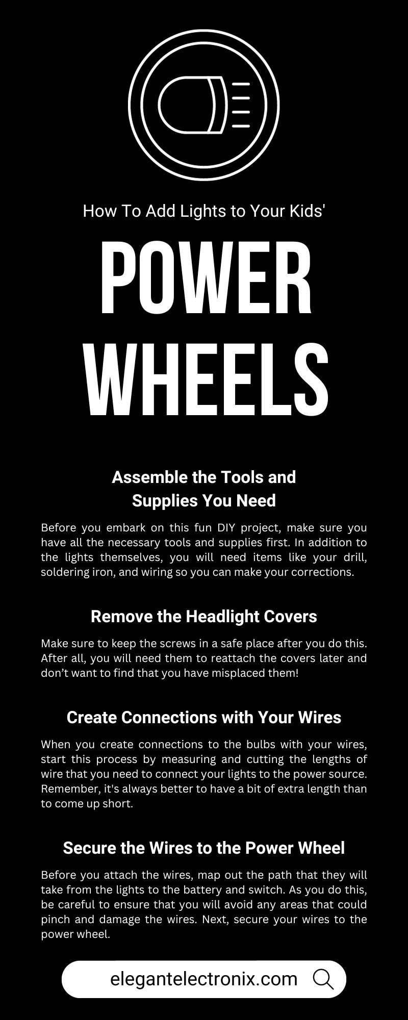 How To Add Lights to Your Kids' Power Wheels
