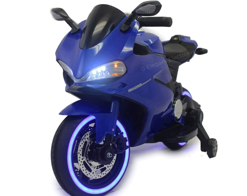 Ducati Motorcycle With Led Wheels Kids Ride On Toys Elegant Electronix