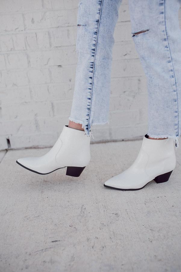 faux croc booties