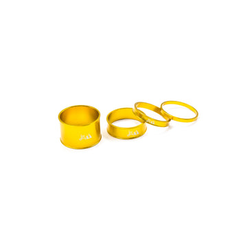 Bike Headset Spacer,4 Pieces Titanium Alloy Bicycle Headset Spacer Bicycle  Stem Threadless Headset Spacers,Gold