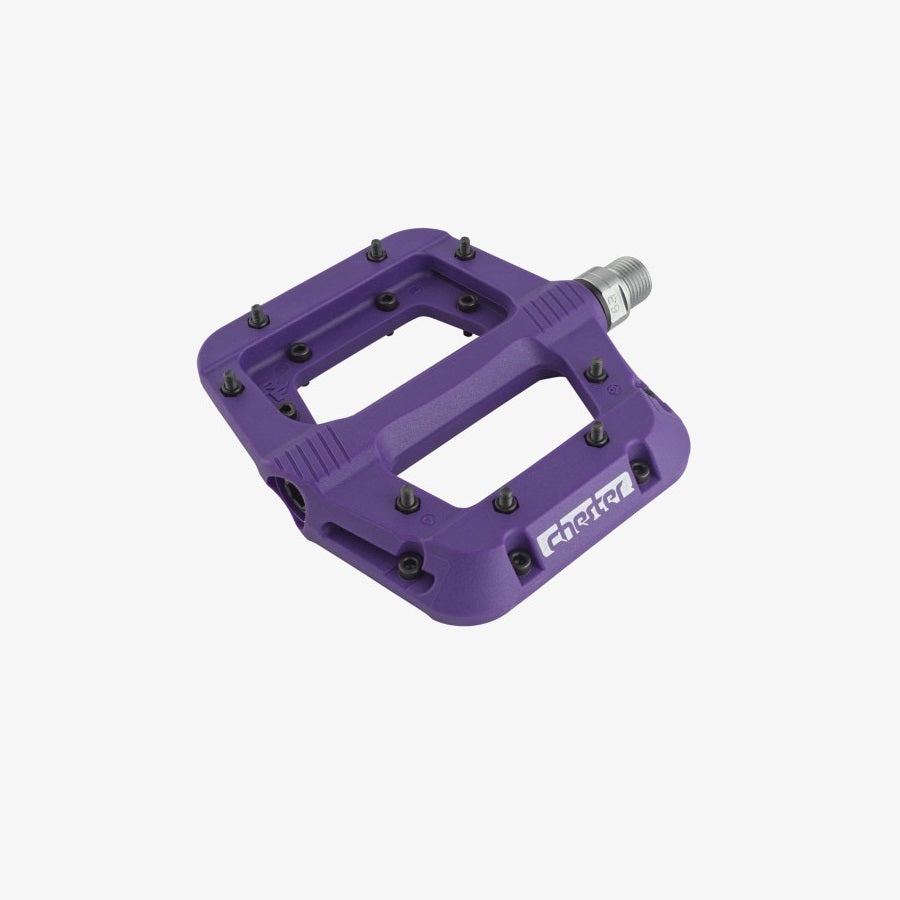 purple flat pedals