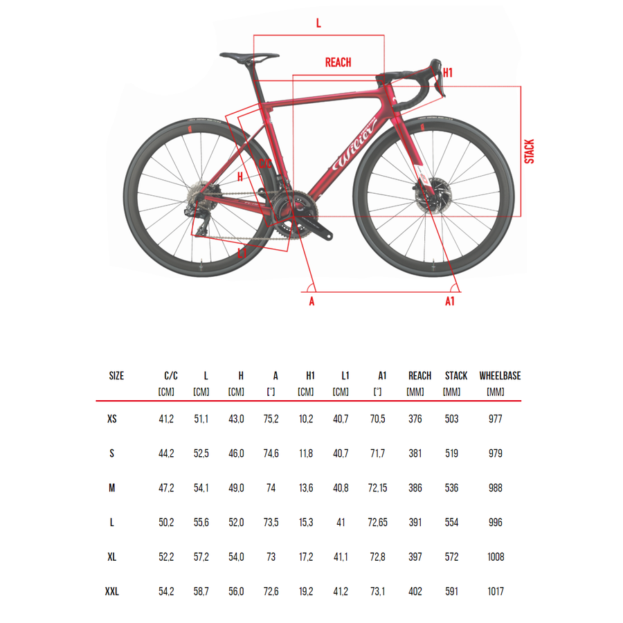 wilier zero slr geometry